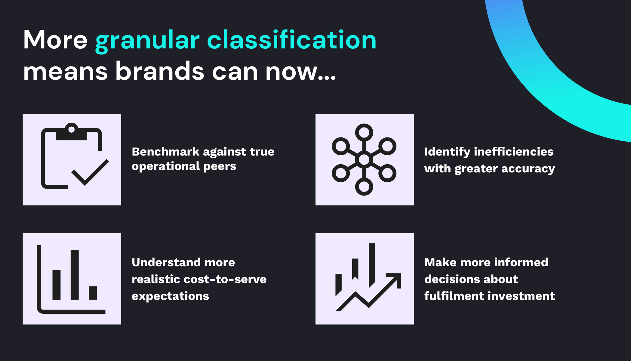 Granular classification benefits